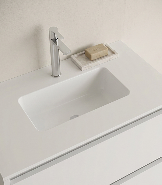 Encimera Solid Bath con lavabo AIRA de FONDO REDUCIDO