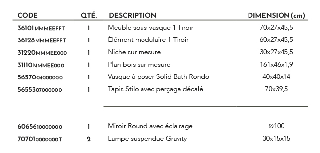 Modular 1 tiroir-1decoratif-1niche