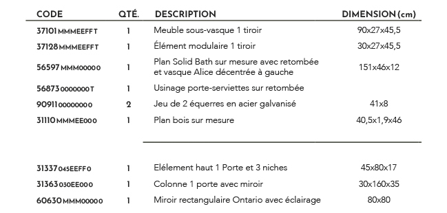 Modular 1 tiroir+1tiroir