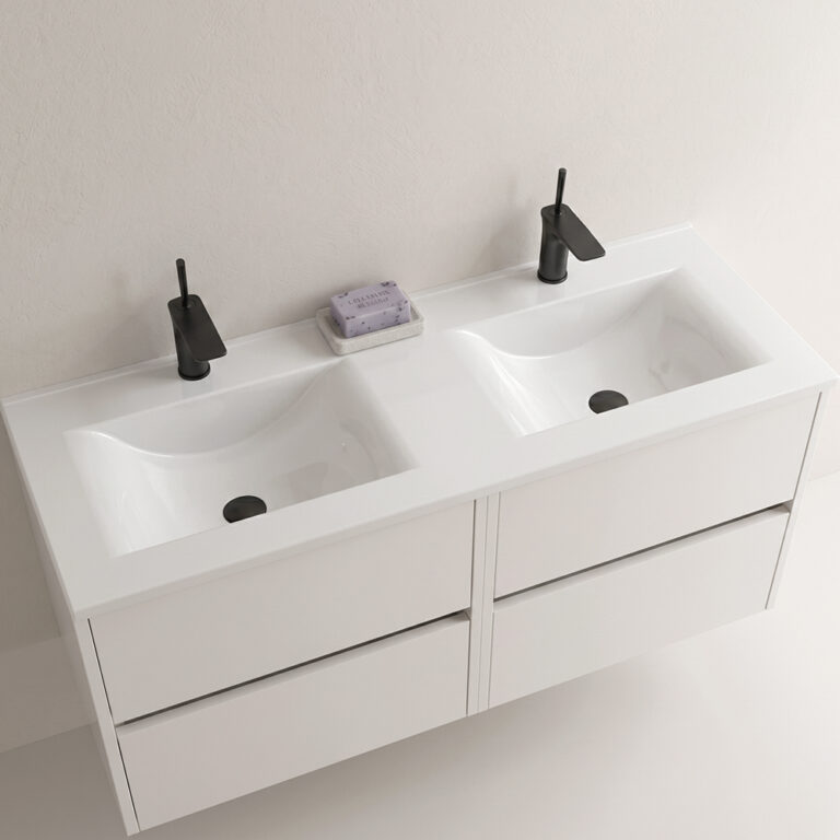 Berlin ceramic countertop – Double basin